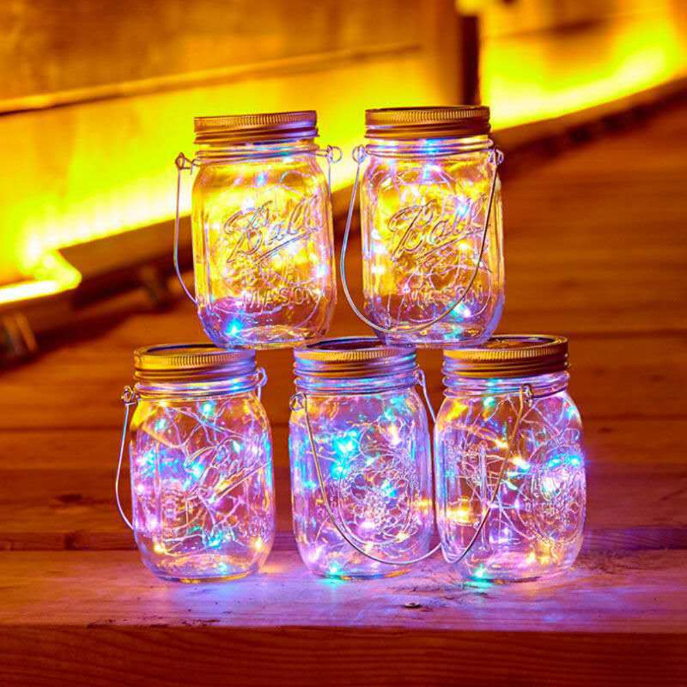 Solar Outdoor Waterproof Balcony Garden Decorative Landscape Glass Bottle Light 3