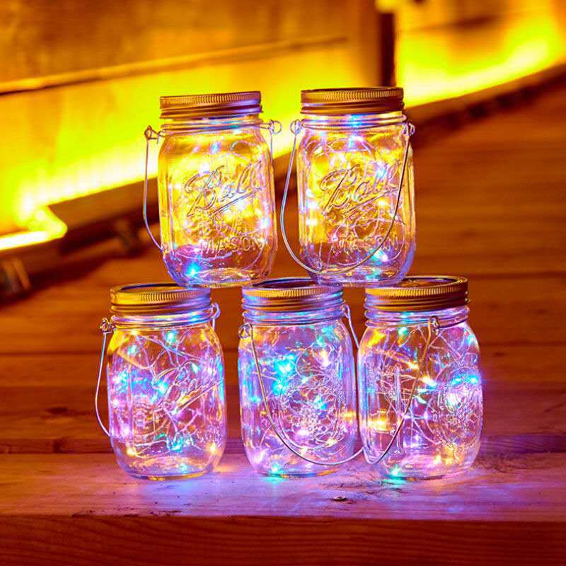Solar Outdoor Waterproof Balcony Garden Decorative Landscape Glass Bottle Light 3