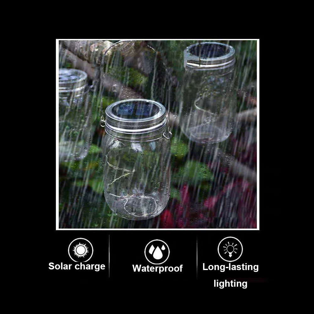 Solar Outdoor Waterproof Balcony Garden Decorative Landscape Glass Bottle Light 7