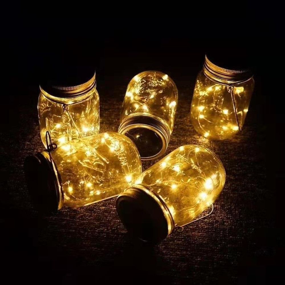 Solar Outdoor Waterproof Balcony Garden Decorative Landscape Glass Bottle Light 5
