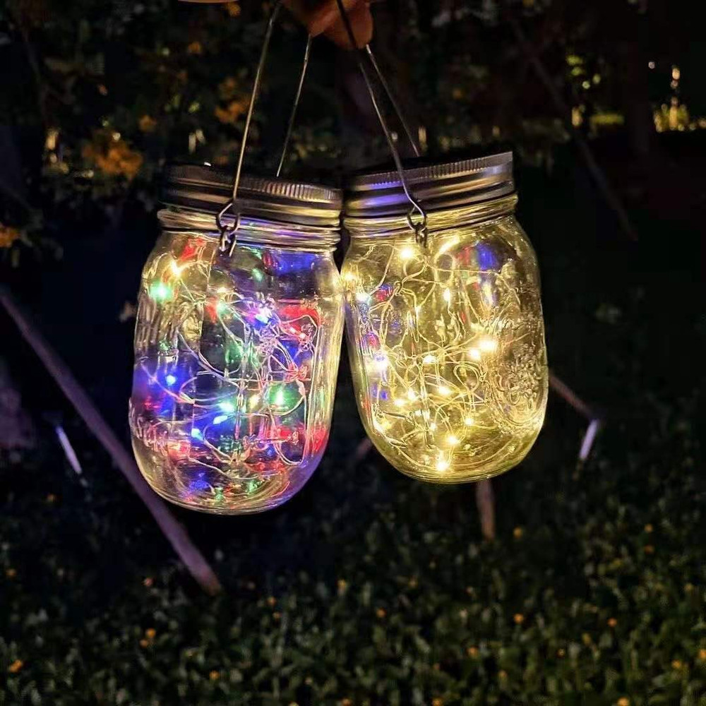 Solar Outdoor Waterproof Balcony Garden Decorative Landscape Glass Bottle Light 6