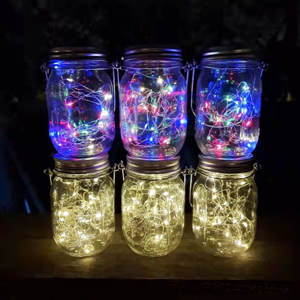 Solar Outdoor Waterproof Balcony Garden Decorative Landscape Glass Bottle Light 4