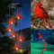 Outdoor Solar Red Bird Wind Chime Light Balcony Landscape Garden Light 0