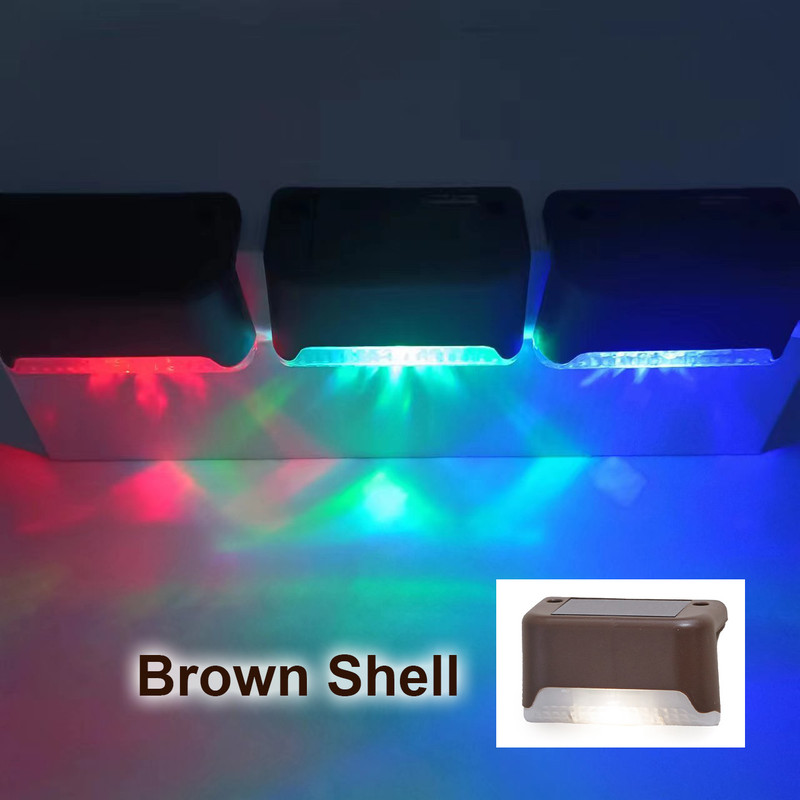 4Pcs Waterproof Garden Solar Powered Outdoor Staircase Light 4