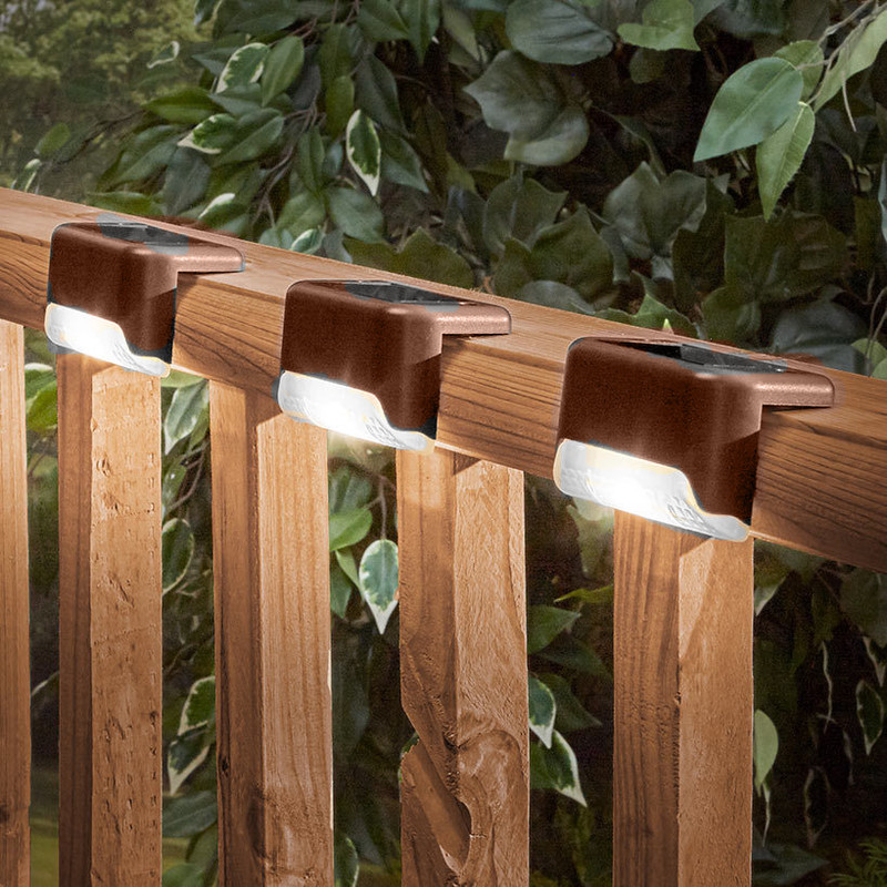 4Pcs Waterproof Garden Solar Powered Outdoor Staircase Light 6