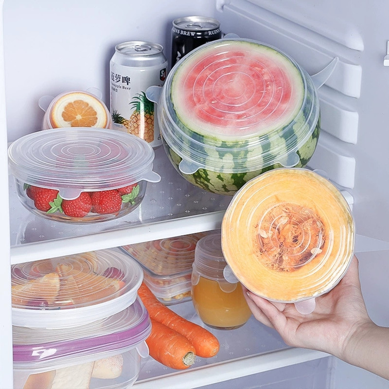 6Piece Set Stretchable Multifunctional Fruit And Vegetable Silicone FreshKeeping Cover 1