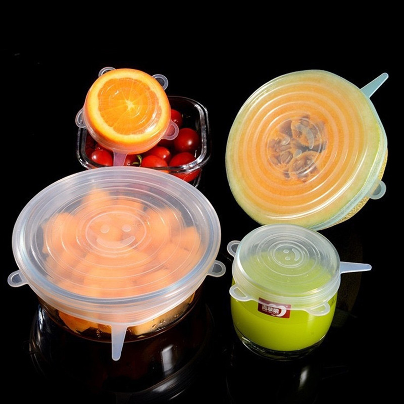 6Piece Set Stretchable Multifunctional Fruit And Vegetable Silicone FreshKeeping Cover 0