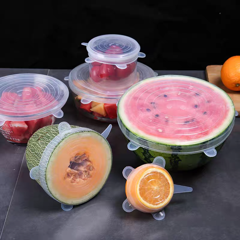 6Piece Set Stretchable Multifunctional Fruit And Vegetable Silicone FreshKeeping Cover 5