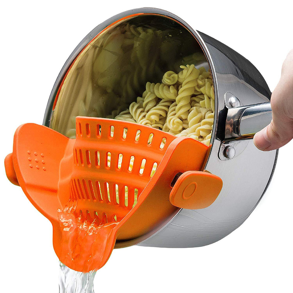 Smart Kitchen Silicone Wide Mouth Bowl  Pot Strainer 4