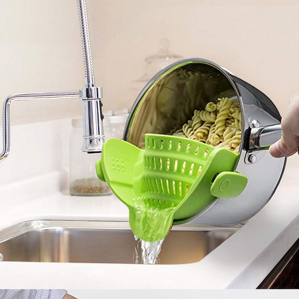 Smart Kitchen Silicone Wide Mouth Bowl  Pot Strainer 0