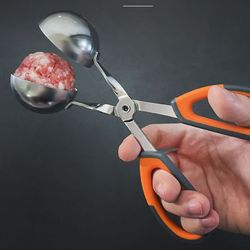 stainless steel dough spoon meatball clip, ice cream clip