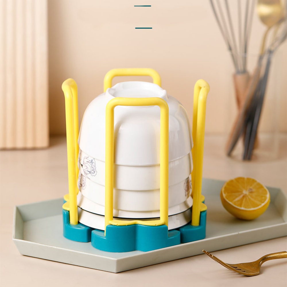 Creative Retractable Draining Bowl Rack Storage Rack 4
