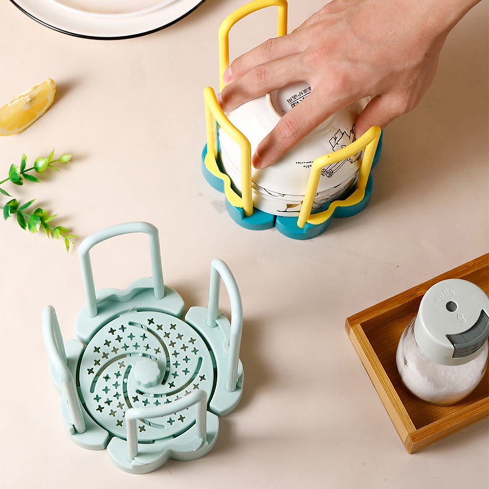 Creative Retractable Draining Bowl Rack Storage Rack 5