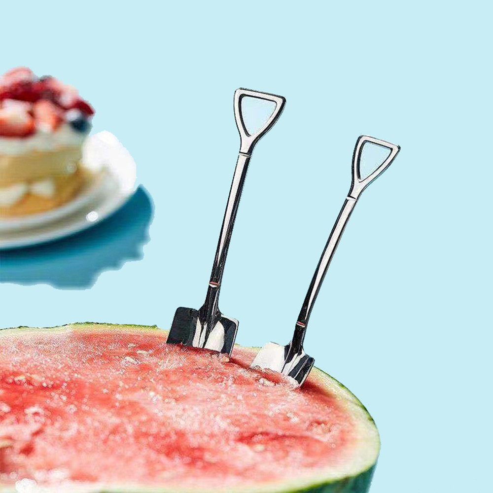 4pcs Small Shovel Spoon Set Fruit Spoon Salad Spoon Cake Spoon Ice Cream Spoon 2