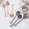 3pcs Small Shovel Spoon Set Fruit Spoon Salad Spoon Cake Spoon Ice Cream Spoon 5