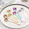 8piece Family Set Stainless Steel Creative Flower Dessert Spoon Coffee Stirring Spoon 2