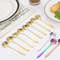 8piece Family Set Stainless Steel Creative Flower Dessert Spoon Coffee Stirring Spoon 4