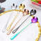 5piece Family Set Long Handle Stirring Spoon Coffee Spoon Ice Cream Scoop Ice Pointed Spoon Round S 2