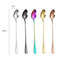 5piece Family Set Long Handle Stirring Spoon Coffee Spoon Ice Cream Scoop Ice Pointed Spoon Round S 5