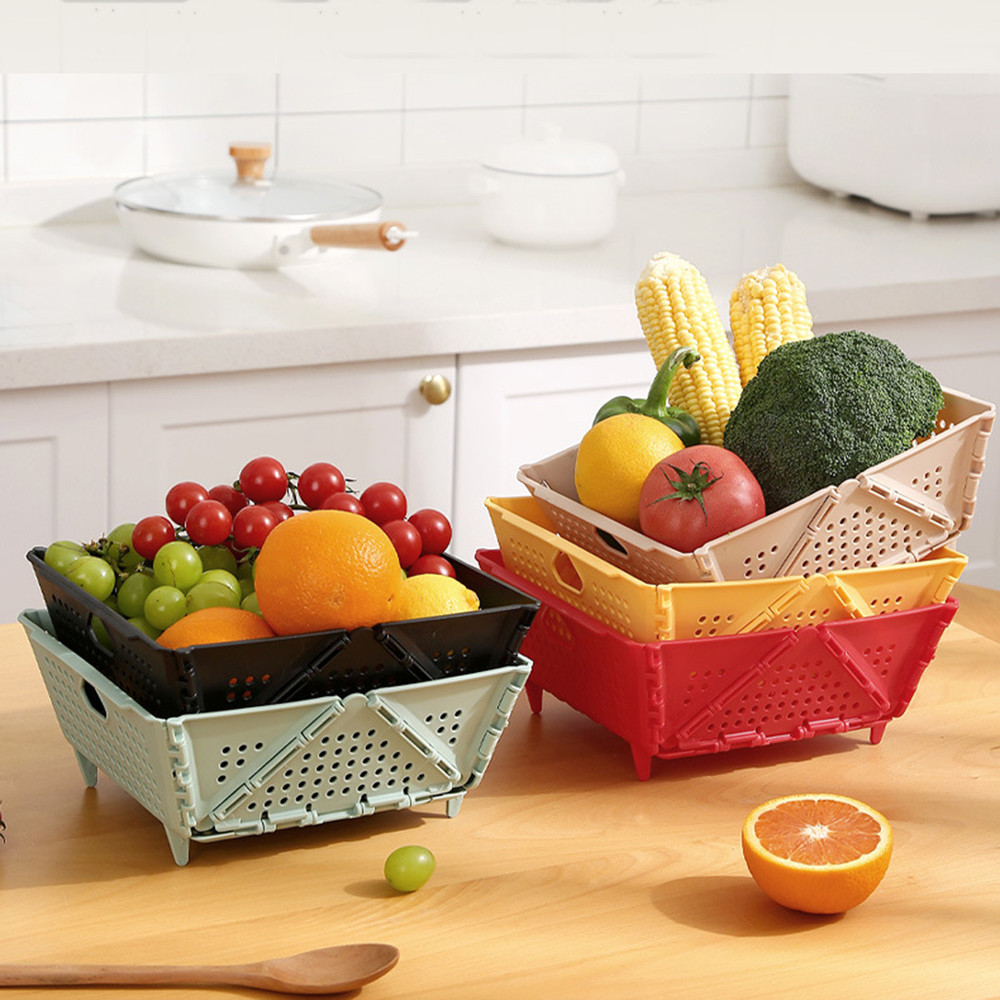 Kitchen Foldable Storage Basket Vegetable Sink Fruit Basket Drain Basket 4