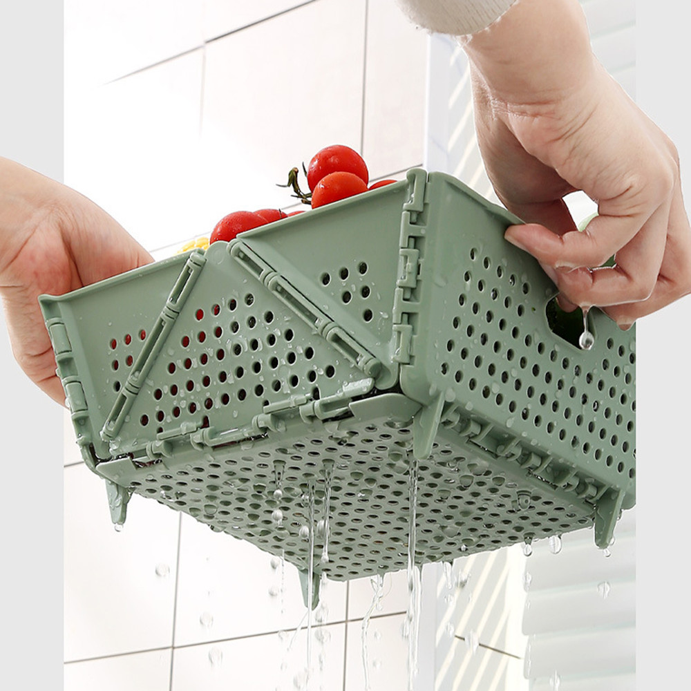 Kitchen Foldable Storage Basket Vegetable Sink Fruit Basket Drain Basket 3