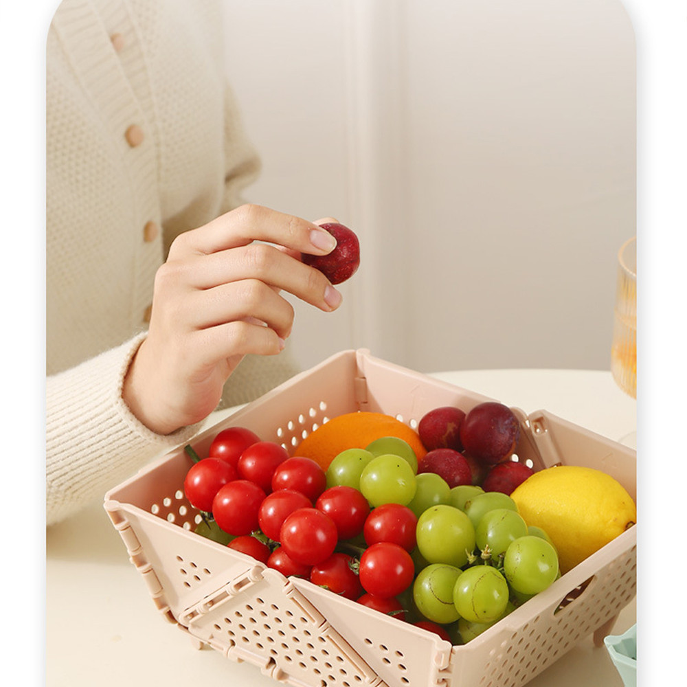 Kitchen Foldable Storage Basket Vegetable Sink Fruit Basket Drain Basket 2