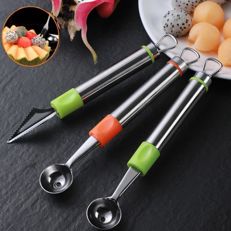 2piece Set Fruit Ice Cream Modeling Ball Scoop Cutter 4
