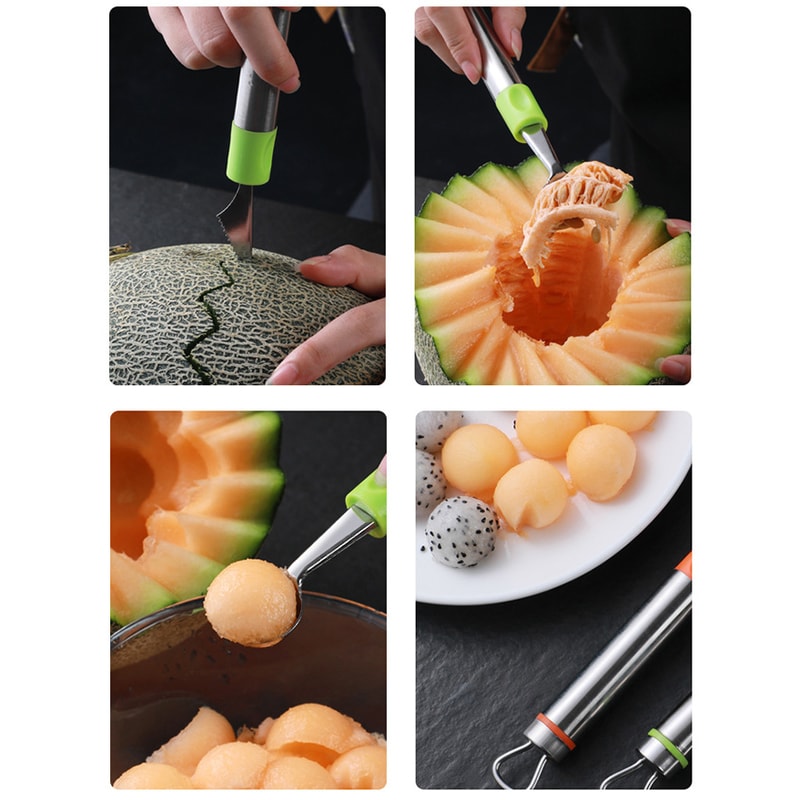 2piece Set Fruit Ice Cream Modeling Ball Scoop Cutter 2
