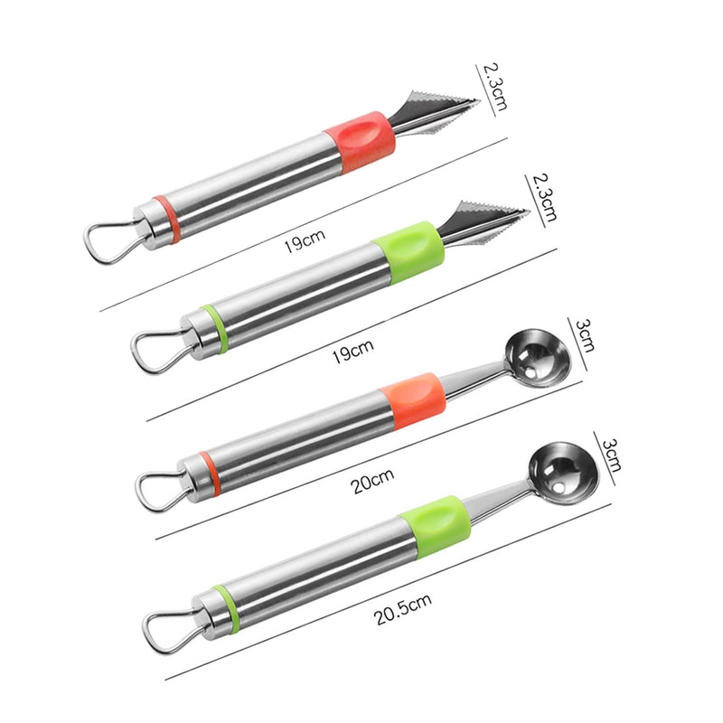 2piece Set Fruit Ice Cream Modeling Ball Scoop Cutter 8