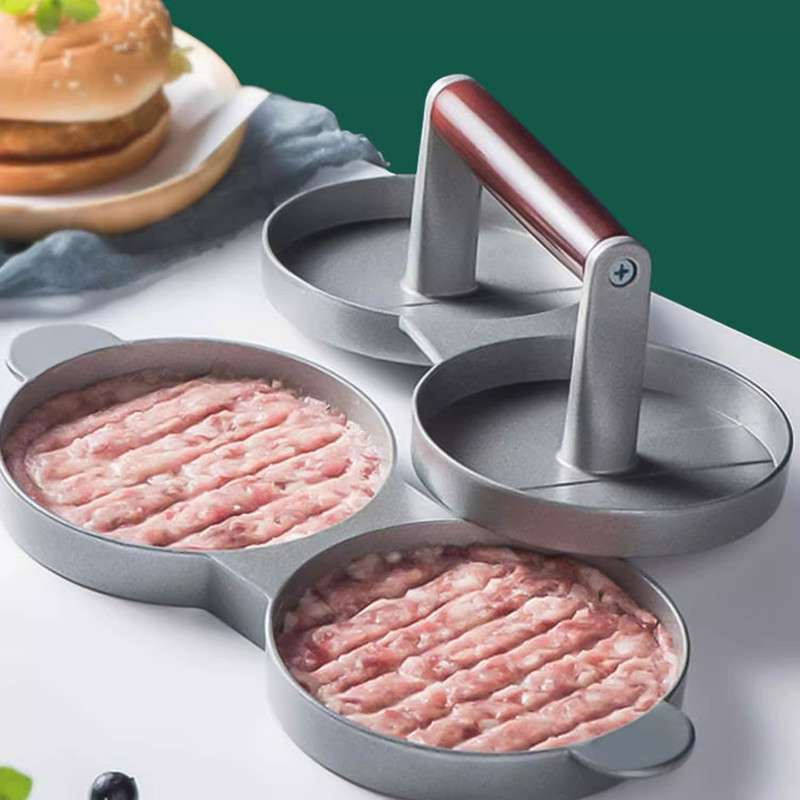 Doublehead Mold Hamburger Meat Press Meat Patty Press Mold 0