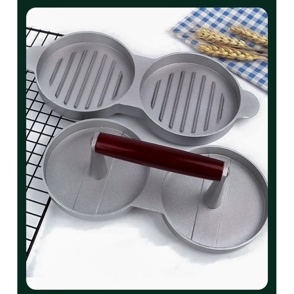 Doublehead Mold Hamburger Meat Press Meat Patty Press Mold 1