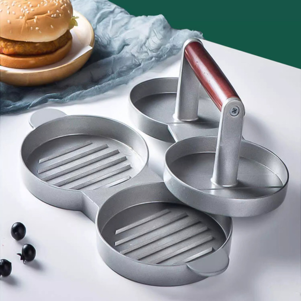 Doublehead Mold Hamburger Meat Press Meat Patty Press Mold 6