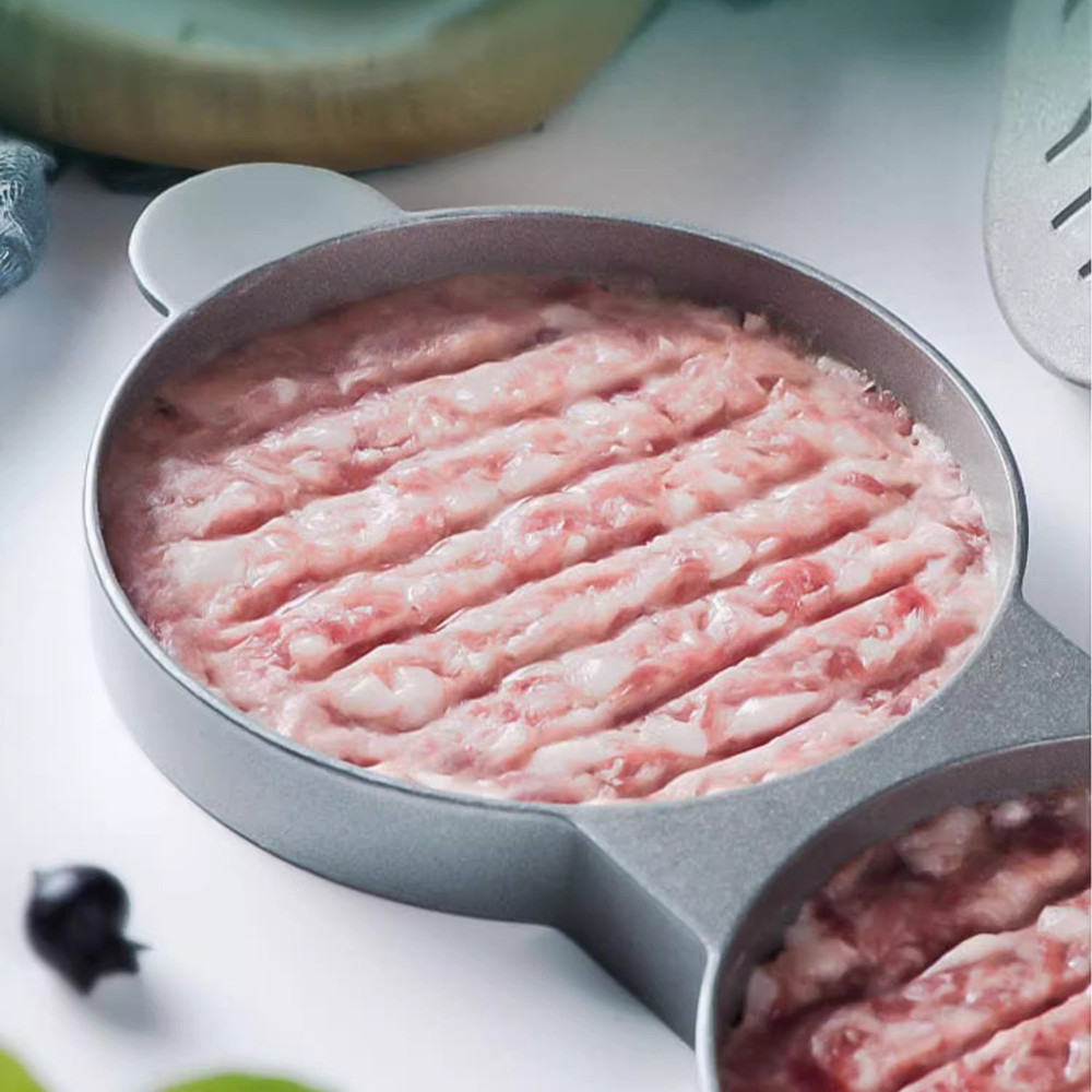 Doublehead Mold Hamburger Meat Press Meat Patty Press Mold 4