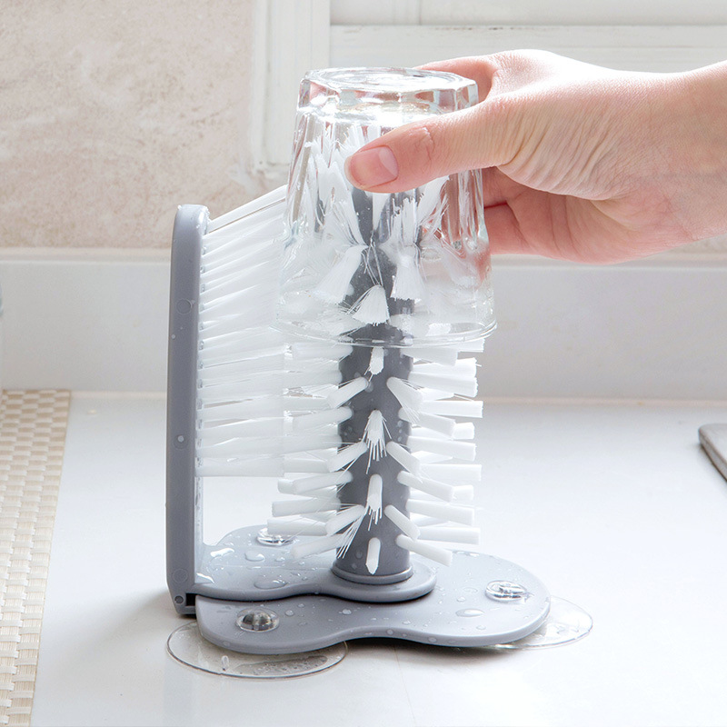Removable Suction Cup Glass Cleaning Brush Rotating Cup Brush 2