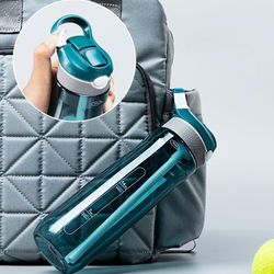 tritan material water bottle with straw eco-friendly, durable gym & outdoor sport shaker drink bottle