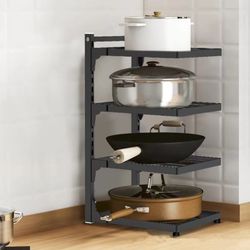 space saving kitchen sink storage rack multi layer adjustable stovetop cabinets pot rack organizer