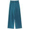 Womens Fashion Summer Wide Leg Pants Pleated Ice Silk Trousers With Elastic Waist For Casual Comfor 3