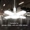Fan Foldable LED Bulb EnergySaving Deformation Ceiling Light For Home Garage Warehouse 5