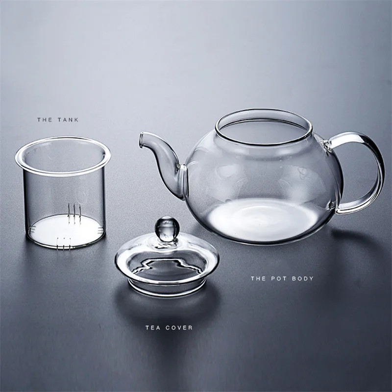 Filterable HeatResistant Thickened Glass Teapot High Borosilicate Glass Flower Tea Pot With Heatabl 4