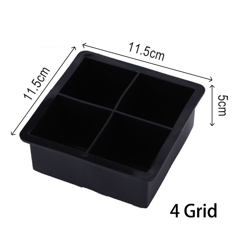 Grid Big Ice Tray Mold Box Large Food Grade Silicone Ice Cube Square Tray For DIY Bar Pub 6