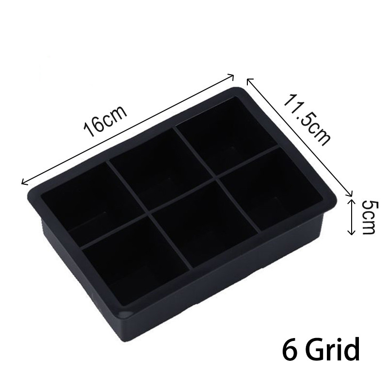 Grid Big Ice Tray Mold Box Large Food Grade Silicone Ice Cube Square Tray For DIY Bar Pub 7