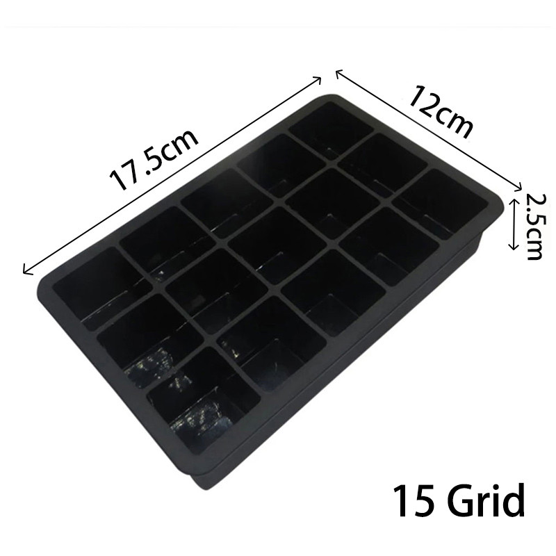 Grid Big Ice Tray Mold Box Large Food Grade Silicone Ice Cube Square Tray For DIY Bar Pub 9