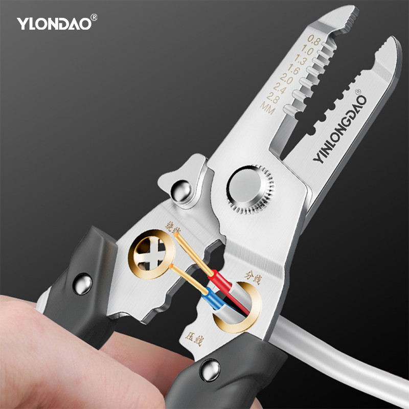 Electric Cable Stripper Wire Repair Tool MultiTool Pliers for Decrustation Cutting and Strippi