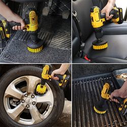 3pcs drill brush attachment set, power scrubber for showers, tubs, tile & grout – deep cleaning kit