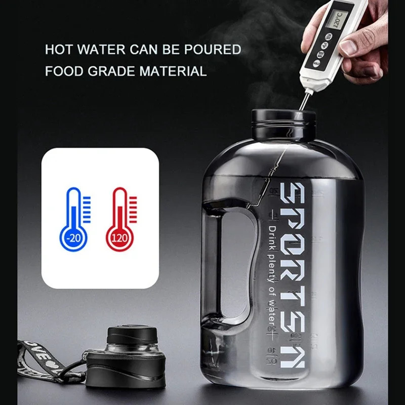 Portable Large Capacity Water Bottle for Gym, Cycling & Camping Mens Sports Water Kettle with Leak-Proof Lid