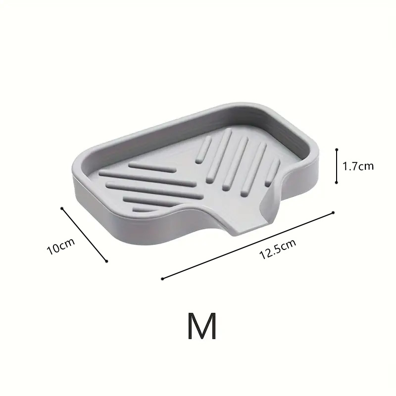 Kitchen Sink Organizer Silicone Faucet Mat With Soap Tray  Drain Pad Non Slip Countertop Drying Mat 7