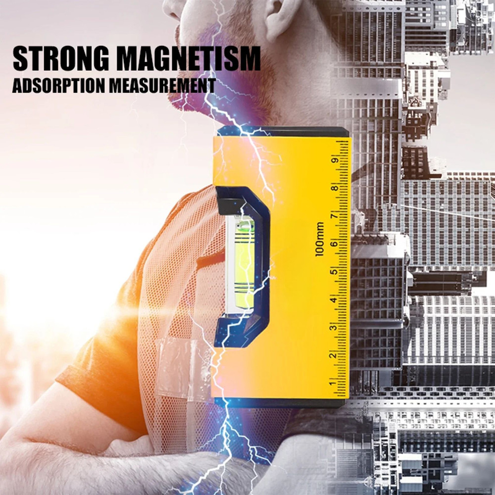Deli 100mm Magnetic Pocket Level HighPrecision Aluminum Bubble Level for Horizontal  Vertical Ali