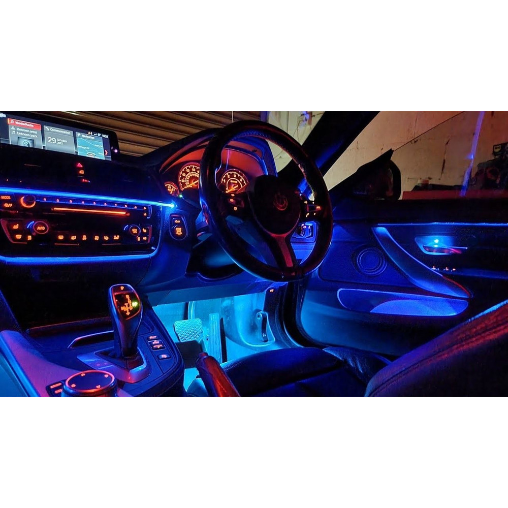 USBPowered Car Ambient Foot Light Wireless Auto RGB LED Interior Lighting with Music Sync