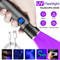UV Flashlight Blacklight Zoomable USB Rechargeable Ultraviolet Light For Pet Urine Detection Resin