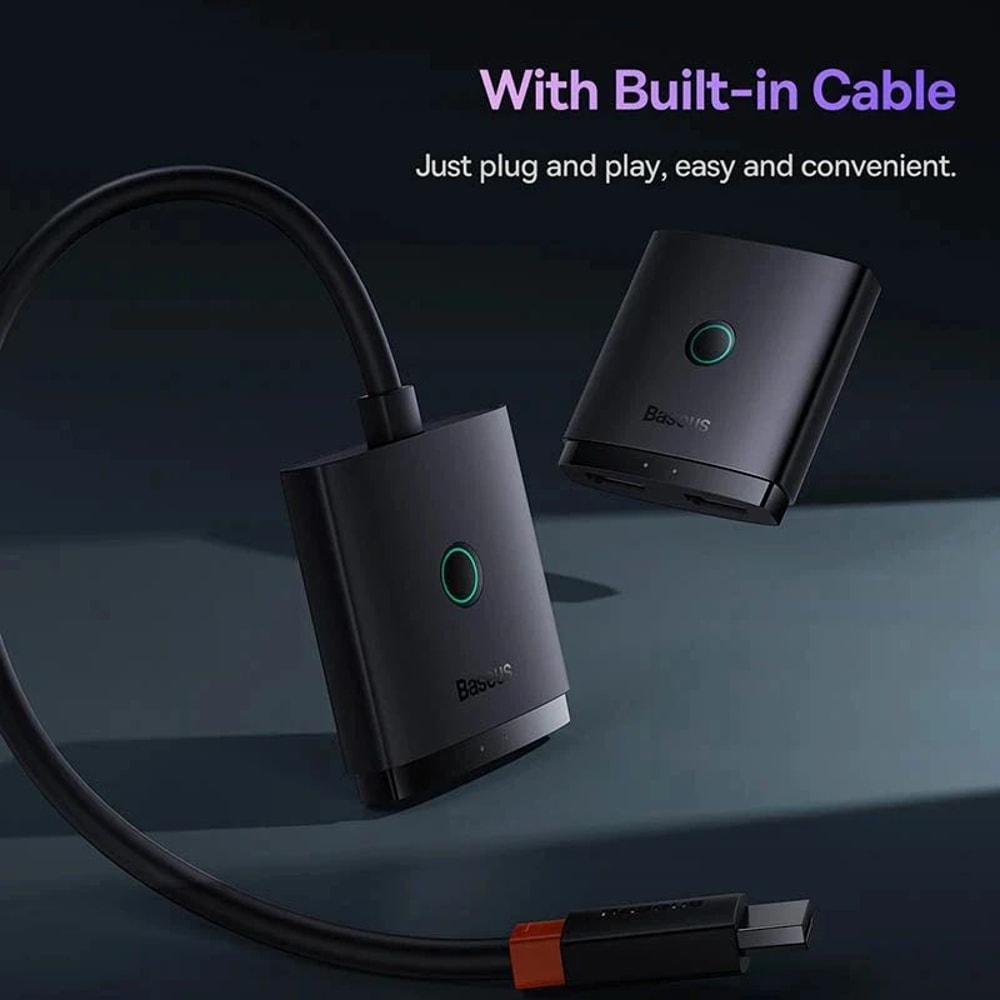 Baseus HD Switch 4K 60Hz HDMICompatible Splitter BiDirectional Switch For PS5 PS4 TV Box Builtin Ca 5